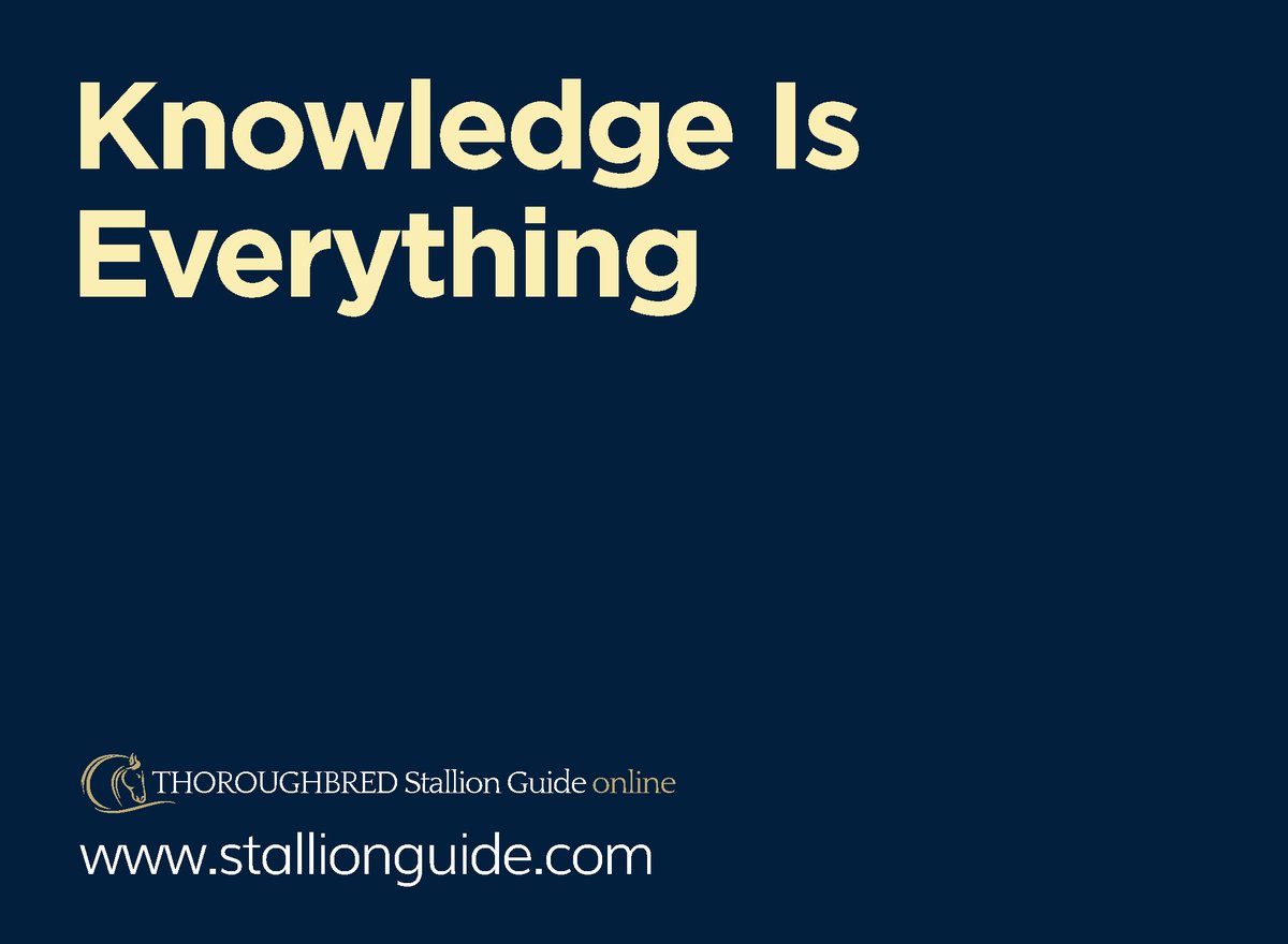 bloodstocknews's tweet photo. Knowledge is everything.

Keep up to the date with the EBN Thoroughbred Stallion Guide✅

Find out more➡️https://t.co/xaaphK4Yt0 https://t.co/GZgzLCNMDy