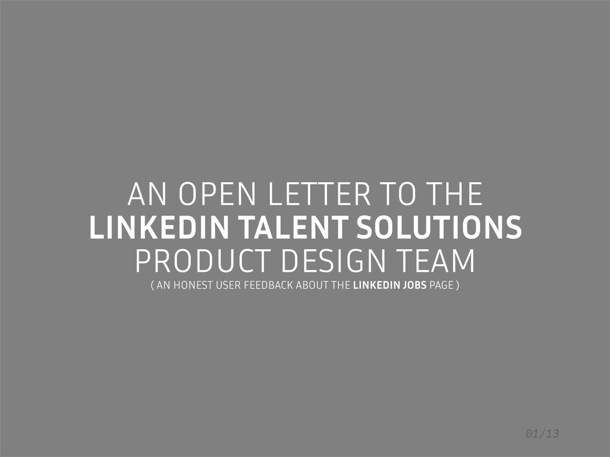 ofisia's tweet image. An Open Letter to @LinkedIn Talent Solutions #Product #Design Team

( an honest #user #feedback about the LinkedIn #Jobs page )

01/13