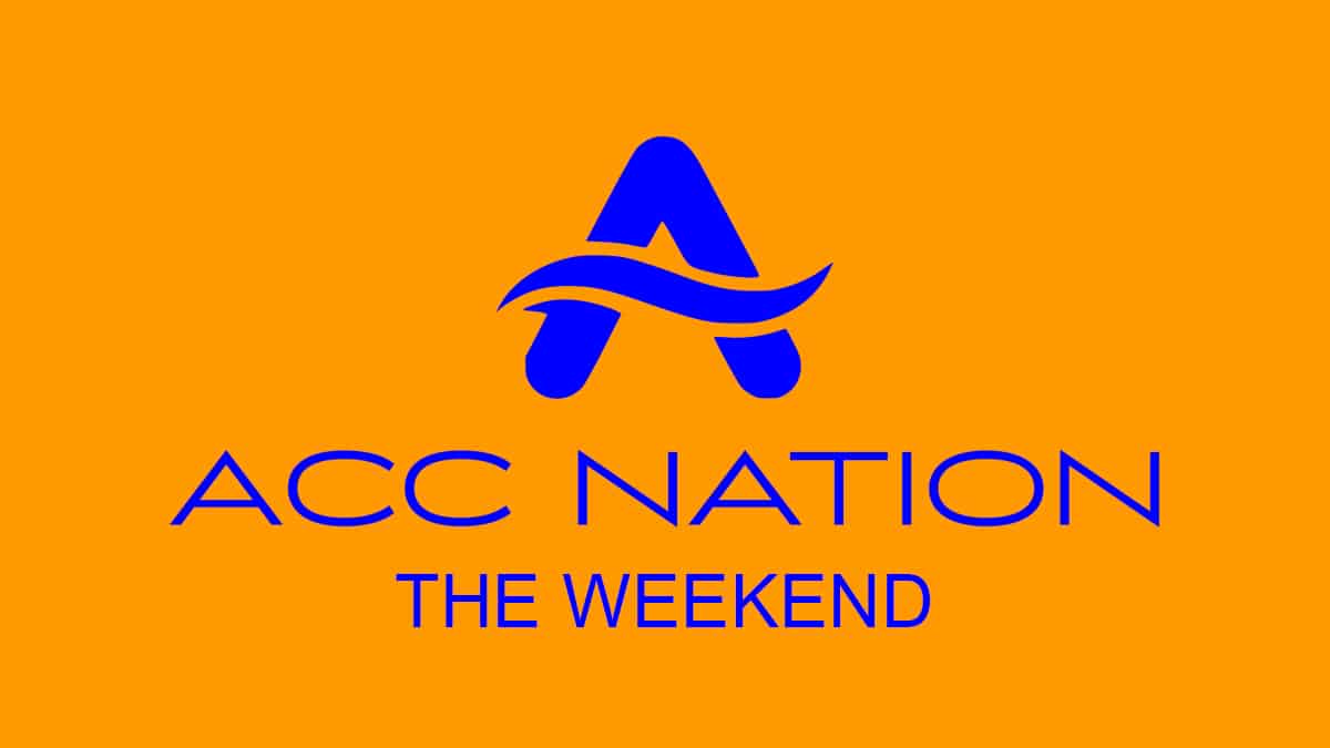 accnation's tweet image. What's in the ACC Weekend Preview? Golf, Baseball, Tennis, Softball, Lacrosse, Gymnastics and Rowing. ACC play to NCAA championships. accnation.net/weekend-previe… #ACC #Sports #Preview #Golf #Baseball #Tennis #Softball #Lacrosse #Gymnastics #Rowing #Track