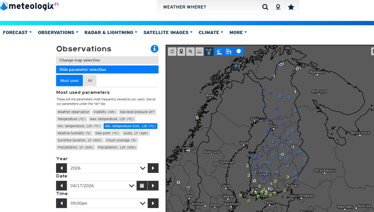 HartiaSimo's tweet image. One out of million - lämpö on Suomessa jopa lähes yhtä harvinaista kuin tiikeri Svalbardissa. 
Tänään #FridaysForFuture 17.4 jälleen noin -10C 
laajalti yleisesti suuressa osassa lähes koko maassa.
#sää #kevät #huhtikuu