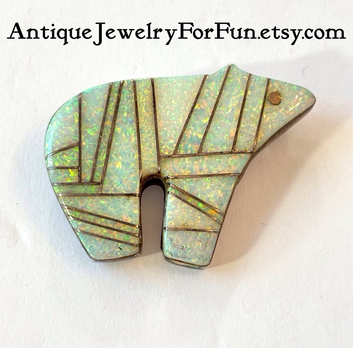 ReneeTWorthen's tweet image. etsy.com/listing/448919… #navajobrooch  #opalbear #sterlingsilver