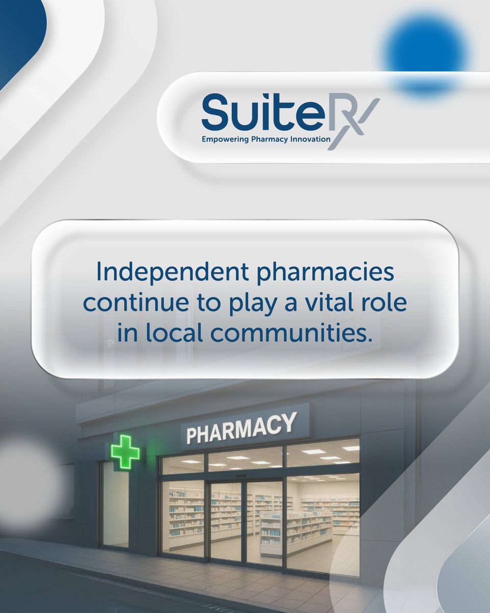 Independent pharmacies are the ones counted on for more than just medicine, they offer solutions.

SuiteRx empowers independent pharmacies w/ modern technology designed to simplify operations helping pharmacies thrive. 

#SuiteRx #pharmacyfacts
