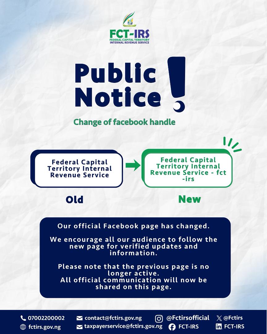 Federal Capital Territory Internal Revenue Service tweet media