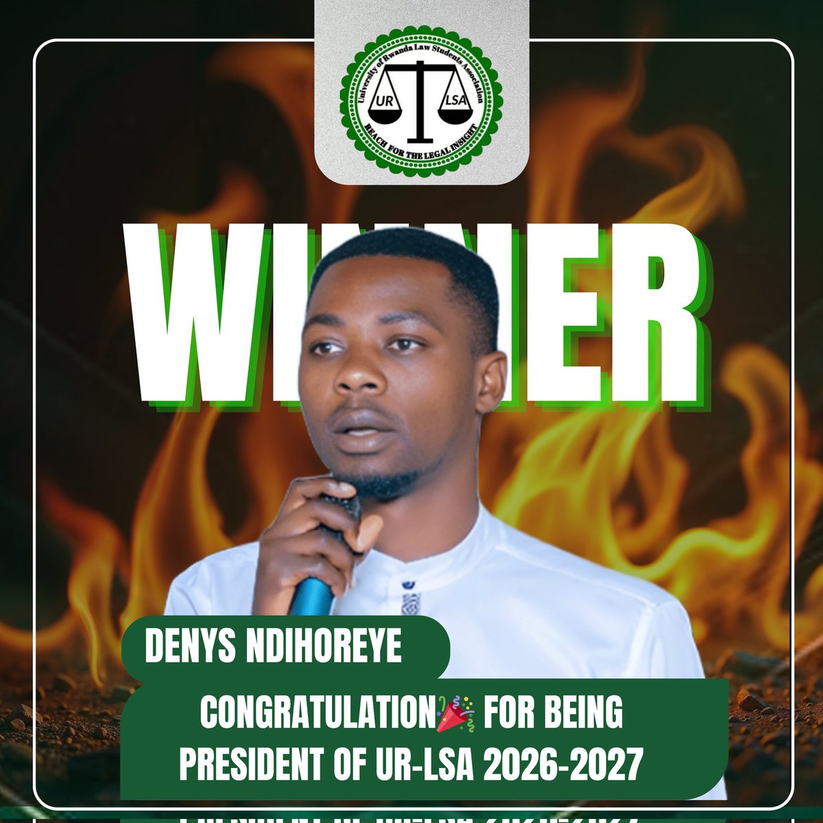NdihoreyeD954's tweet image. #LawStudents Association 
#I am deeply honored and privileged to be elected as #President of UR-LSA (2026–2027).
Thank you for the trust—now it’s time to serve, deliver, and create real opportunities for all law students.
#Leadership #UR_LSA