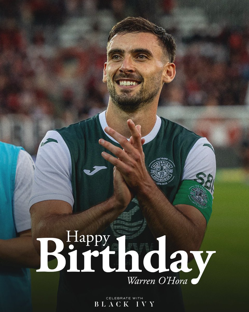 HibernianFC's tweet photo. Happy birthday, Warren! 💚 https://t.co/MbZlZaVGU8