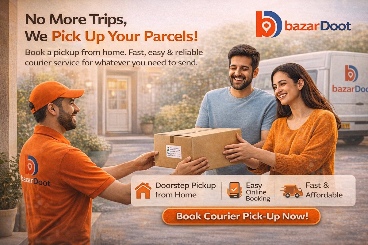 bazardoot's tweet image. Book your parcel in seconds, get real‑time tracking, and enjoy fast, reliable delivery across Silchar and beyond.
Perfect for sellers, shops, and everyday senders!
#CourierBooking #ParcelService #BazarDoot #SilcharLogistics
Book Your Parcel Now: bazardoot.com/courier