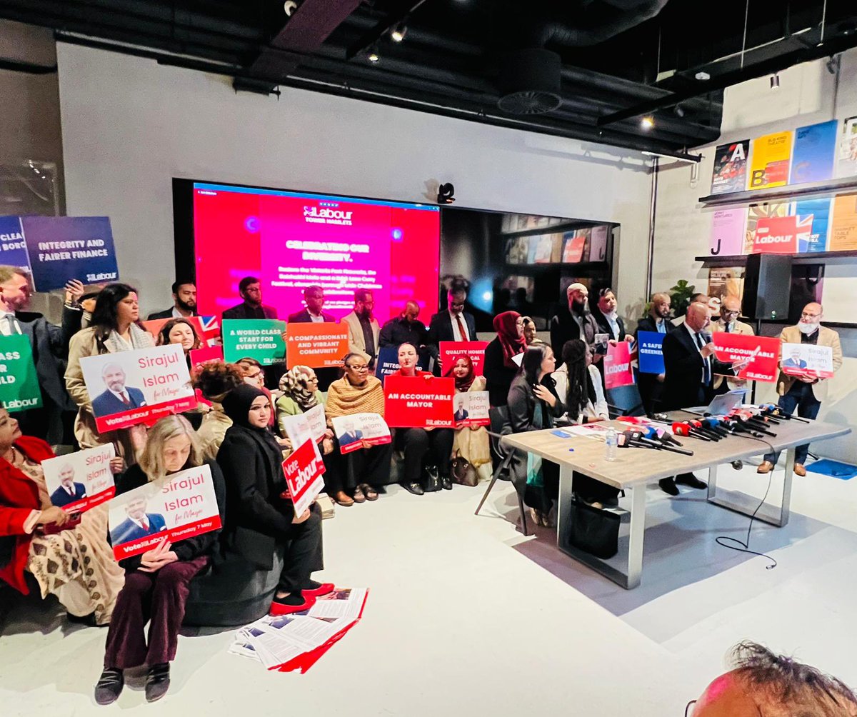CllrSirajIslam's tweet image. I am grateful to everyone who came to @TH_Labour Manifesto launch last night
 Our Manifesto was co-produced with feedback from our diverse communities. A Manifesto for the people
of Tower Hamlets. Read it now: thlabour.org/manifesto26 🌹 

Vote for #change on 7th May.