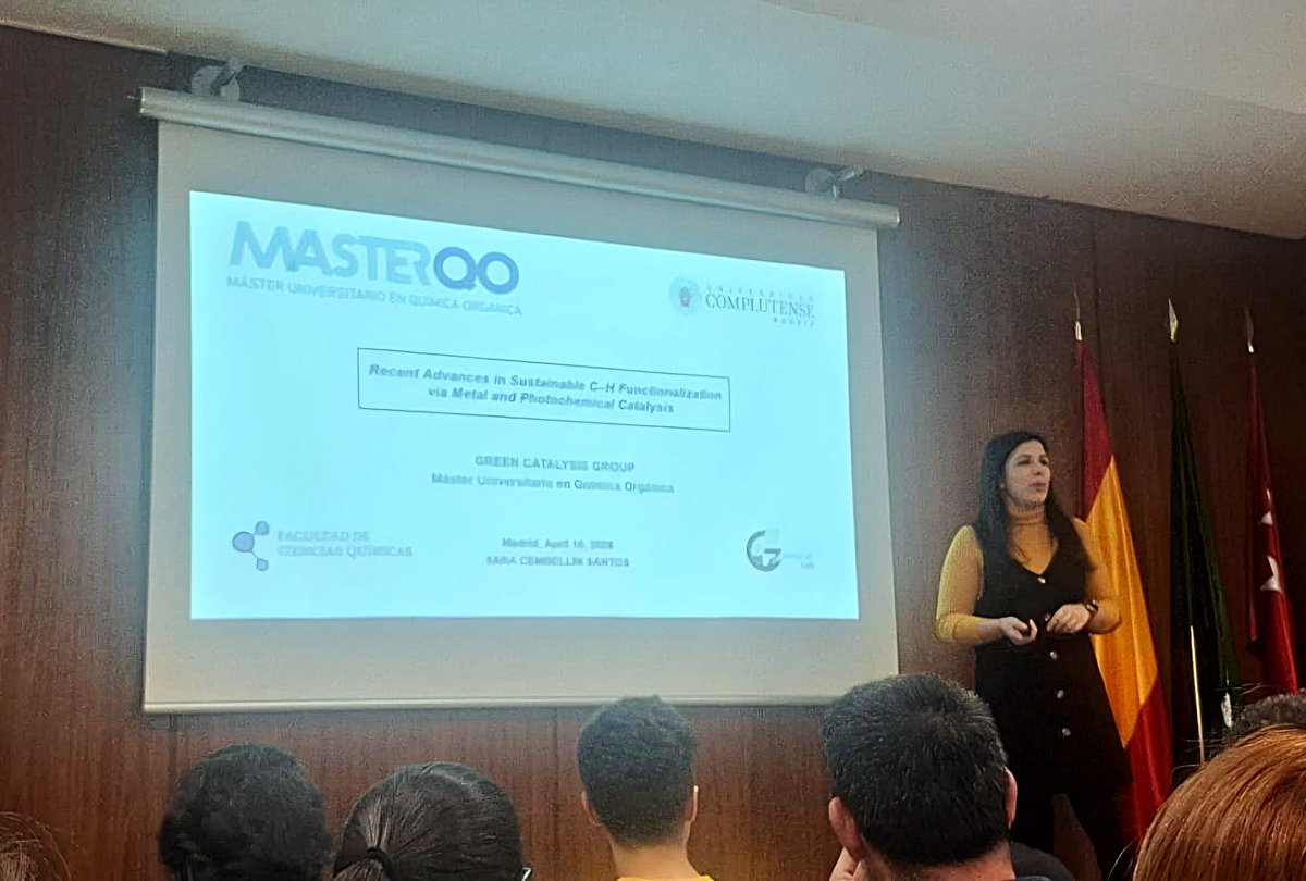 scscembellin's tweet image. Still energized after last week’s visit to the Faculty of Sciences at @UAM_Madrid! 🚀🧪A real pleasure to share the latest discoveries from our @GreenCatLab with the MSc Organic Chemistry students 💡🌱Many thanks for the kind invitation @UOrganicchem! ✨ #GreenChemistry #Research