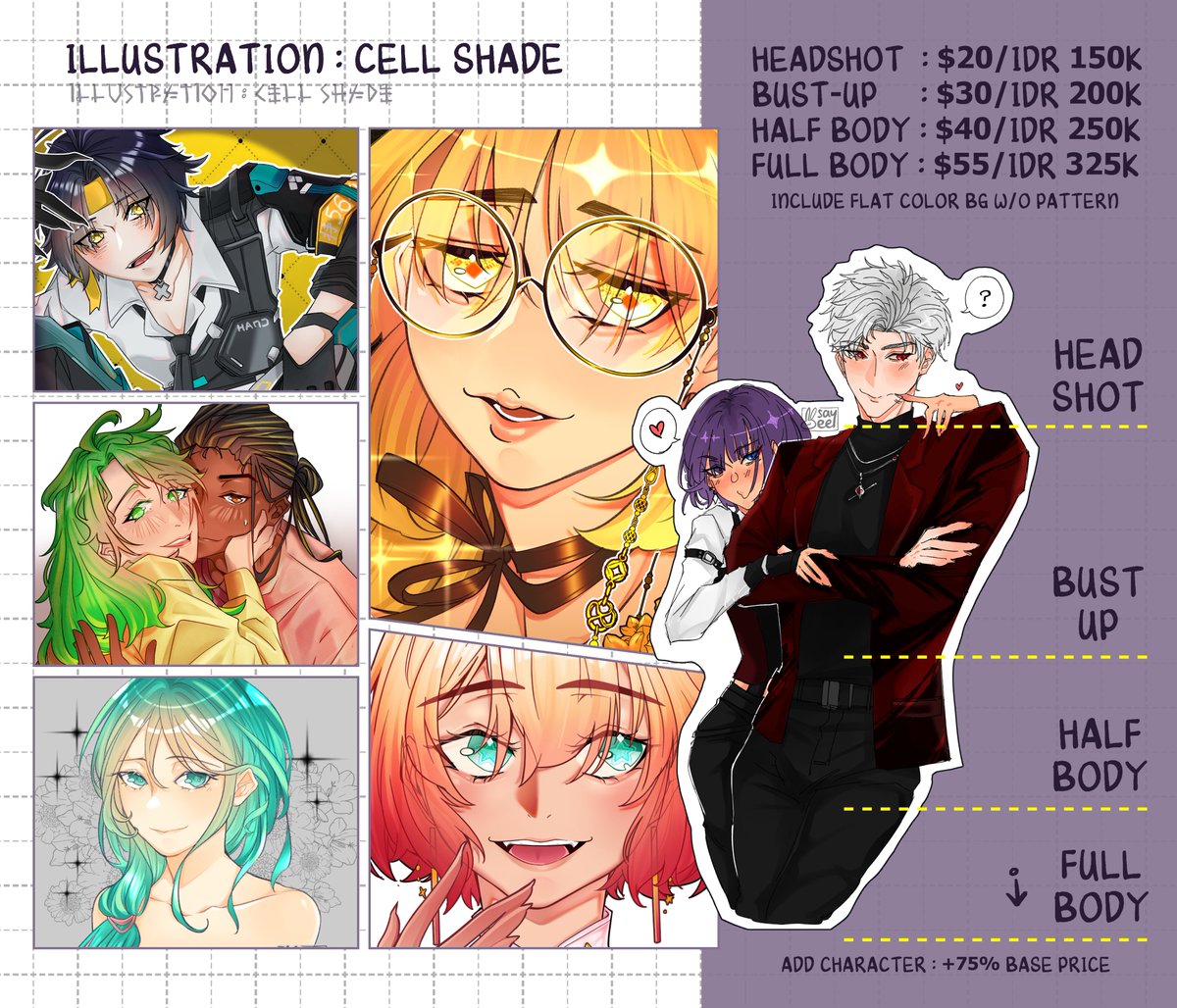 Say_ee17's tweet photo. ✨OPEN COMMISSION!!!✨
[Likes &amp; RT are appreciated, thank youuu!!] 💜

https://t.co/Hp0ZKl7mmi 
Commission is open for local and international!  
Kindly dm me if you are interested! 

#commissionart #commissionopen #artidn https://t.co/Lf4Sjx37yv