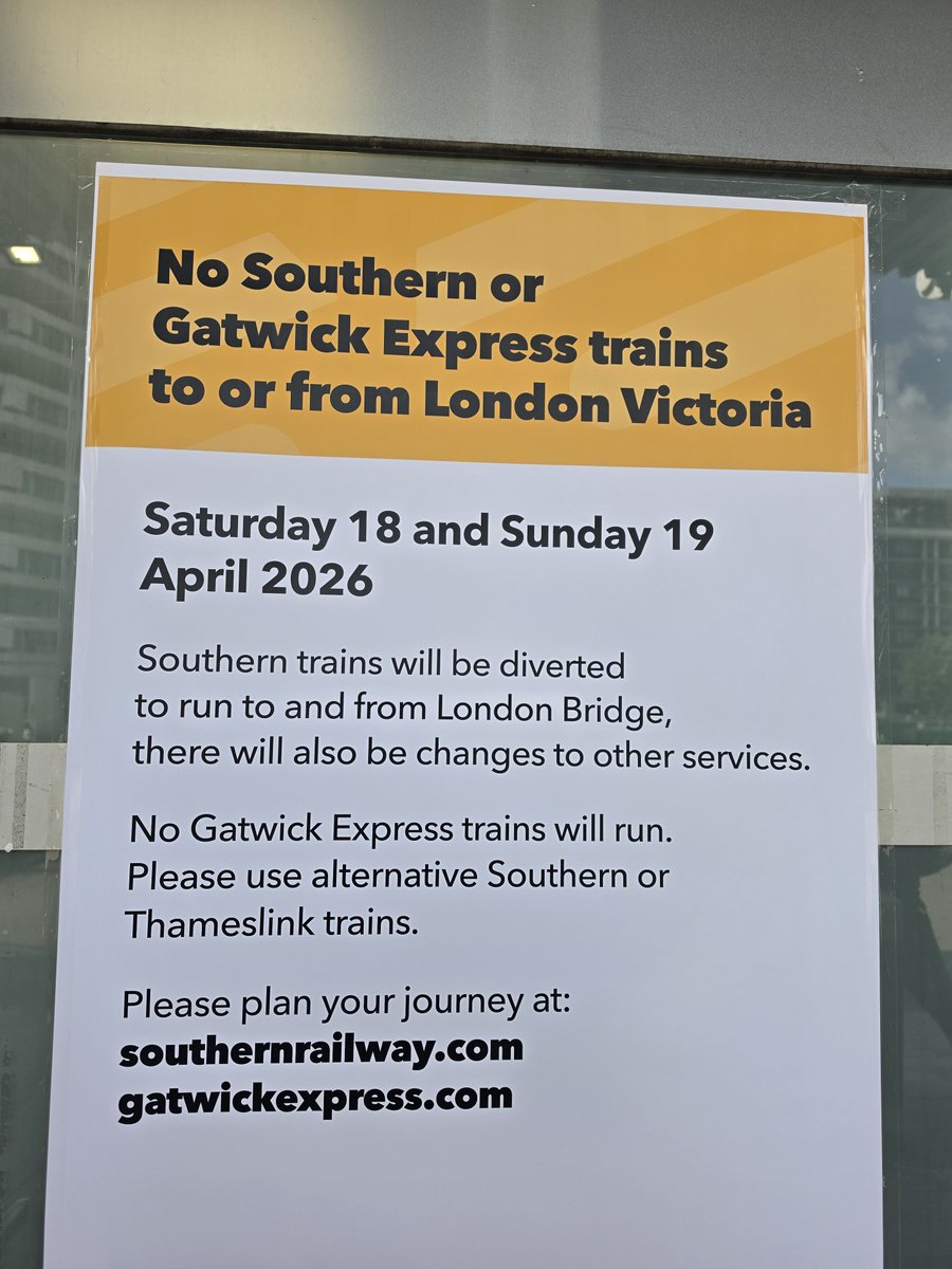 SussexIncidents's tweet image. This weekend no trains to or from  #Victoria 

If travelling to @Gatwick_Airport use London bridge or Blackfriars 

@SussexTW @hitravelnick