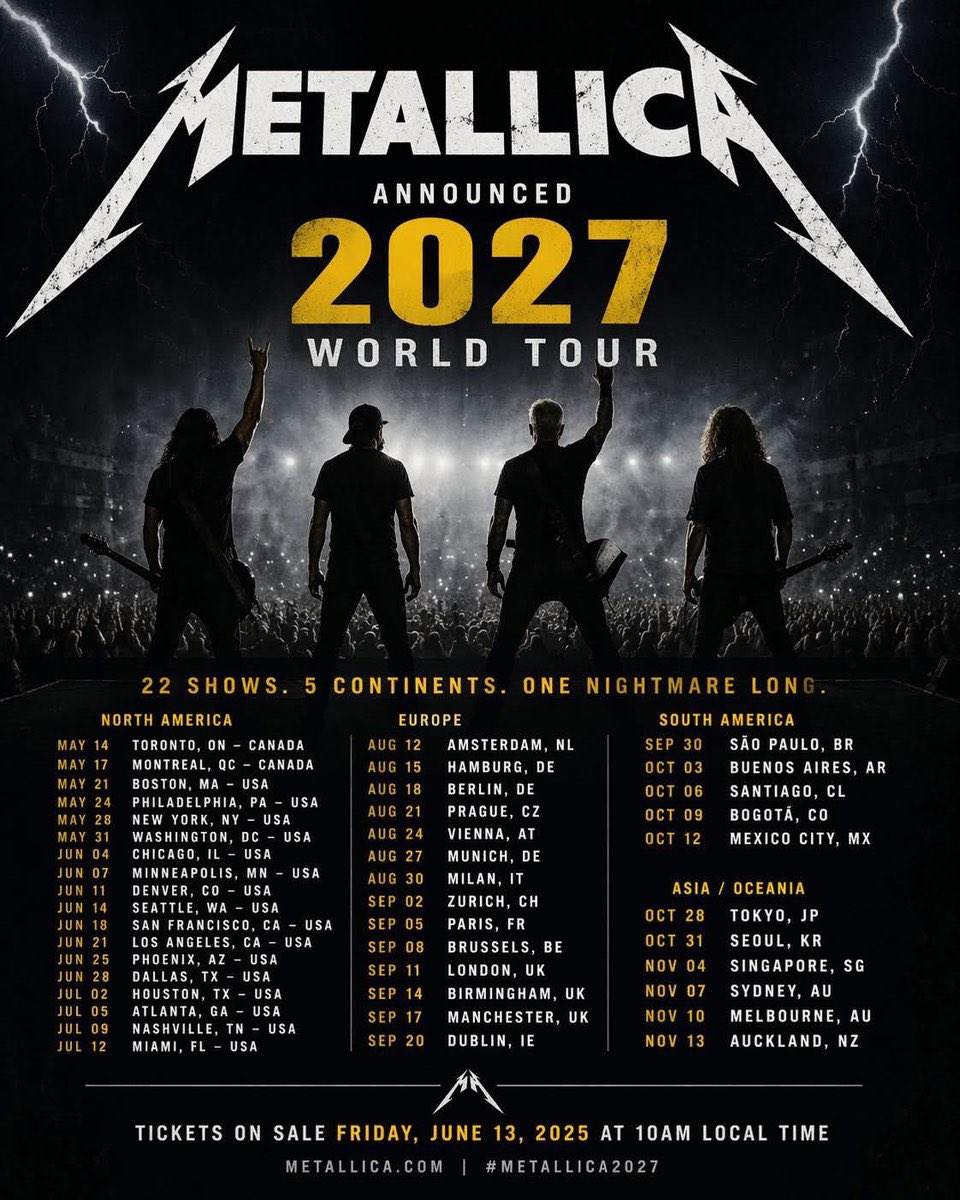 masaxxxxxmetal's tweet photo. メタリカ来年の10月来るのマジ？
物価上がってるし円安だしチケ代は安い席で10万ぐらい……？ https://t.co/cDsJLDcr9H