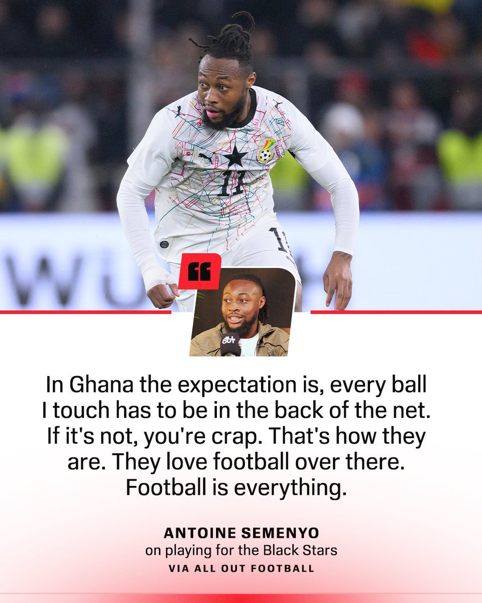 ESPNAfrica's tweet photo. Antoine Semenyo on the expectations of playing for Ghana 🇬🇭🗣️ https://t.co/wdOHyYtgHf