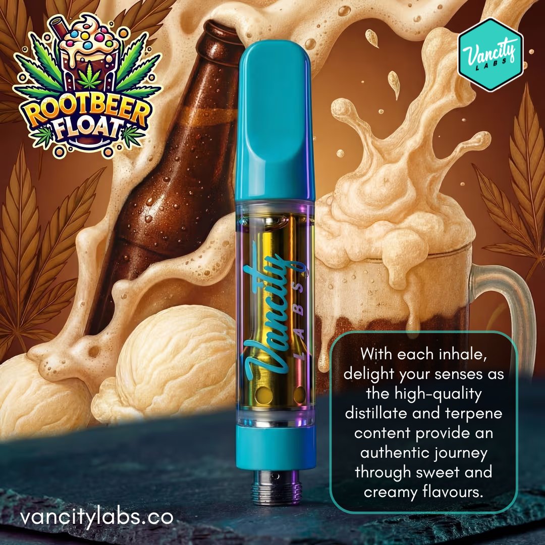 vancitylabsco's tweet image. Indulge in the smooth, nostalgic taste of Rootbeer Float 🍦✨
Each inhale delivers a rich blend of premium distillate and terpenes for a sweet, creamy experience you won’t forget 💨

🌐  vancitylabs.co/product/rootbe…

#THC #CannabisCommunity #VapeLife #Terpenes #Relaxation