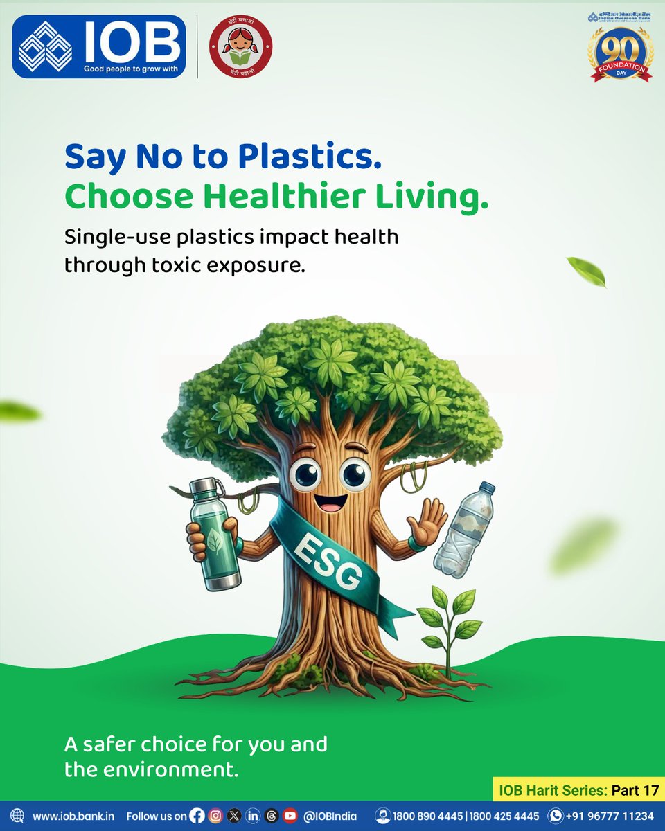 IOBIndia's tweet photo. Still thinking about switching to greener banking?

Here’s your reminder: our ESG Harit Account makes banking simple, fully digital, and eco-friendly. With zero paperwork, added benefits, and support for green choices, it’s a step in the right direction.

Make the switch when you’re ready. 🌱

#IOB #ESGHarit #IOBGreen #SustainableBanking #DFS #RBI #IOBForYou #IndianOverseasBank