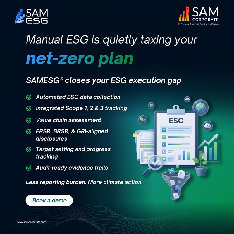 SamCorporate's tweet image. ESG reporting can consume time, resources, and momentum.

SAMESG® provides structured, reliable execution so climate action stays on track.

Book a demo: samcorporate.com/en/esg-and-sus…
 
#ESG #Sustainability #ClimateAction #ESGReporting  #ESGTools #SAMCorporate #SAMESG