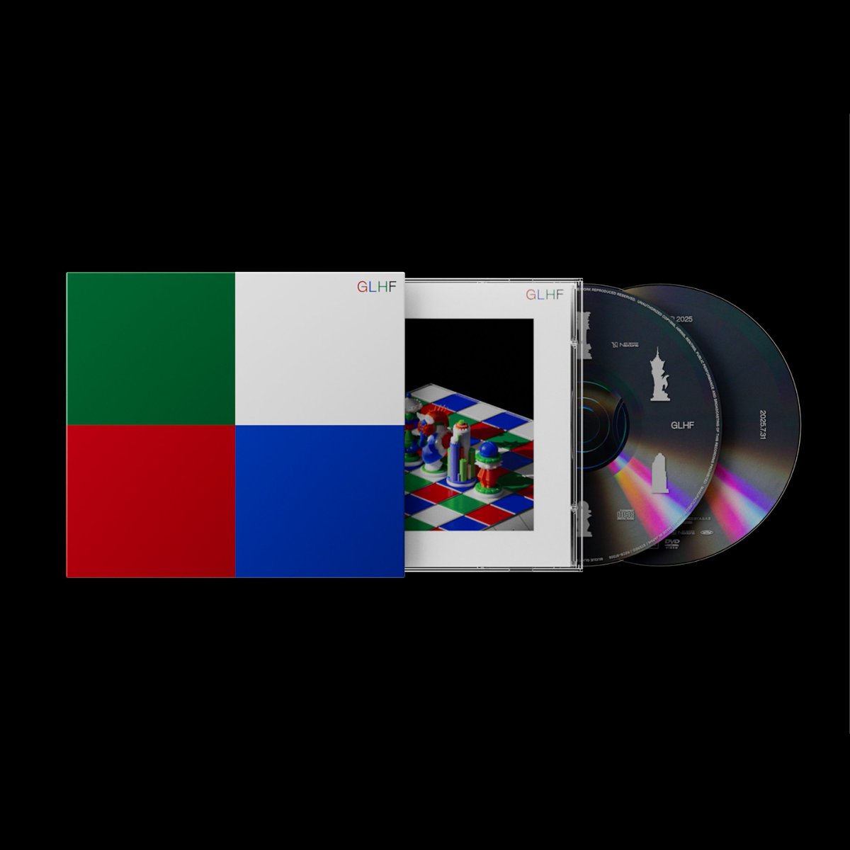 tsuribu_tokyo's tweet photo. muque 2nd Full Album「GLHF」通常版／初回限定盤
アートワーク／ブックレットデザインしました🟥🟦🟩

#muque
#muque_GLHF https://t.co/flDtsmnJKE