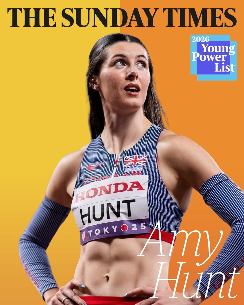 POWER 🔥

World silver medallist Amy Hunt has been included in The Sunday Times Young Power List 2026 🤩