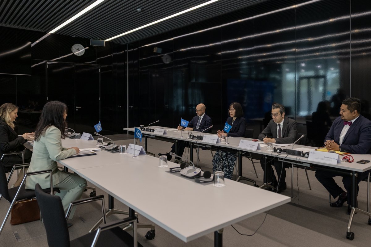 IntlCrimCourt's tweet image. The visit of the #UNGA President @UN_PGA to the #ICC highlights the institution’s continued commitment to the joint efforts deployed in the fight against the impunity of the perpetrators of the most serious crimes that affect the international community as a whole.