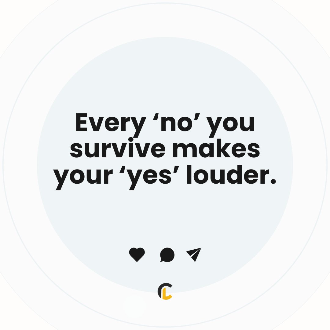 Collin_Lynch's tweet image. Every ‘no’ you survive makes your ‘yes’ louder.

#motivationdaily #inspiration #bouncebackpower #keepgoing #collinlynch