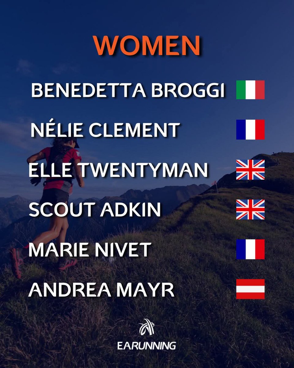 BASCSupporters's tweet photo. 6️⃣ elite 🇬🇧 mountain runners will take on the World Mountain Running World Cup as it kicks off in Portugal this Sunday 🏃‍♀️🏃

Hopes are high for reigning champion Scout Adkin 🏴󠁧󠁢󠁳󠁣󠁴󠁿🏆

Good luck everyone!

📺 Coverage via @WMRAmountainrun 
Graphics: EA Running https://t.co/txuHc8mrNy