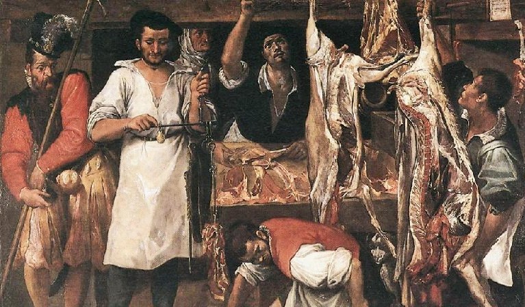 MarisaPetrina's tweet photo. @MaraBussani @albertopetro2 @DavLucia @CaterinaCategio @carmelitequotes @annamarylight @AnnaCountessK @Asamsakti @LuciaTassan @BrindusaB1 @ValerioLivia @dianadep1 @_die_Uta_ @Rebeka80721106 @HAL909 @artmajcar @AnnaMar90949897 @ceconomou56 @djolavarrieta @DNicita79163 @FourreauOlga @mi_oro13 @yianniseinstein @rita_mereu @VivMilanoFSL @Sensibility_6 @RefikBiloglu @giuseppenotarn1 @Petra71301259 @EnricoCastrovil @adelestancati un grande pittore che con il suo spiccato realismo, espressionismo precorre l'arte novecentesca... 
#Carracci grande macelkeria 1585
#Guttuso la vucciria 1974 https://t.co/Pcf7qFsUOG
