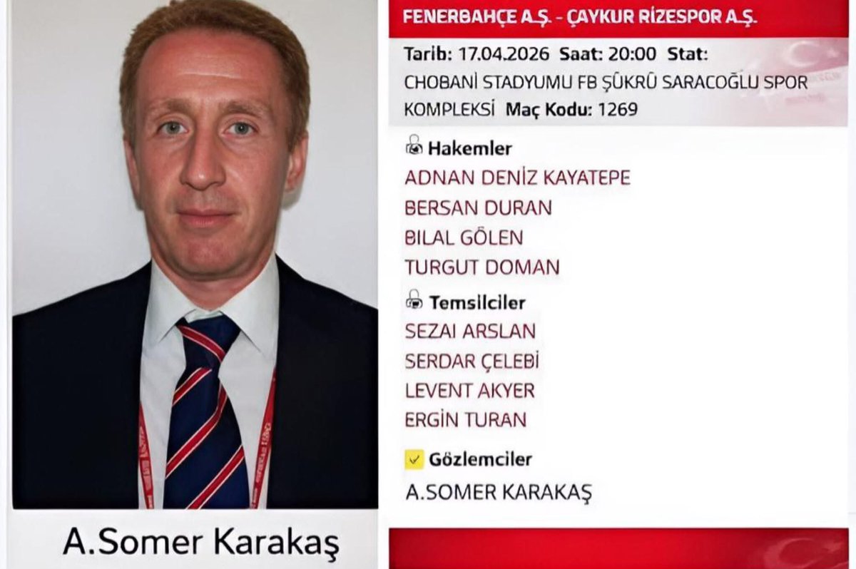 cassioo_lincoln's tweet image. 🚨fenerbahçe - Rizespor maçının hakem gözlemcisi Somer Karakaş, bu akşam Chobani Stadyumu’na gitmeyecek.

Hakem performansını evden raporlayacak. 
(Umut Eken)

Arkadaş #HOME ofis mi çalışıyor 😂