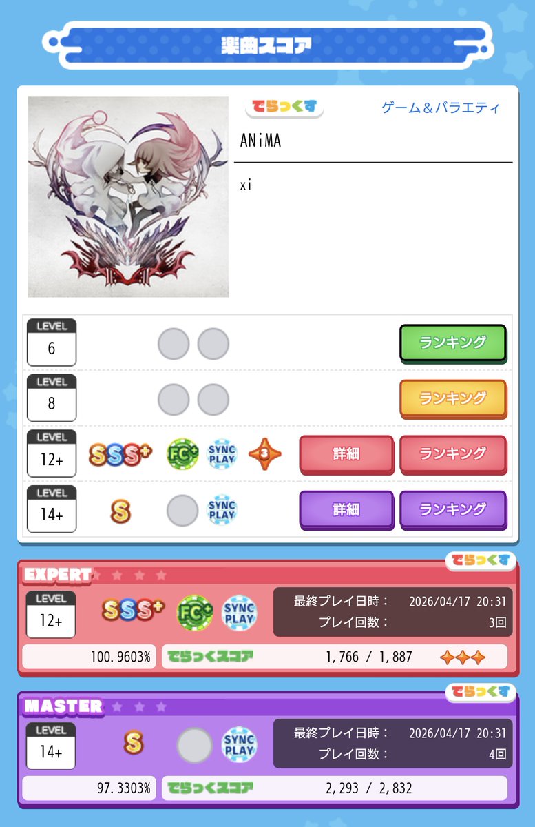 caco_maimai's tweet photo. よっしゃ！！！！
新規14+　ANiMA　S！！！！！
乗って良かった(๑•̀ㅂ•́)و✧ https://t.co/HpRAyv7gPI