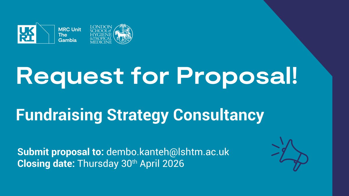 mrcunitgambia's tweet image. 📢We're #hiring

We are seeking an experienced fundraising consultant/firm to develop a comprehensive fundraising strategy &amp;amp; help expand funding opportunities for our research programmes.

Learn more &amp;amp; apply now 👉 tinyurl.com/y6k9jadw

📅 30 April 2026

#Consultancy