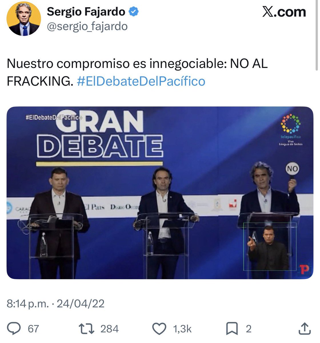 Las posturas importan, y la coherencia también.
En 2022 usted decía no al fracking.
Hoy, ¿por qué el cambio?