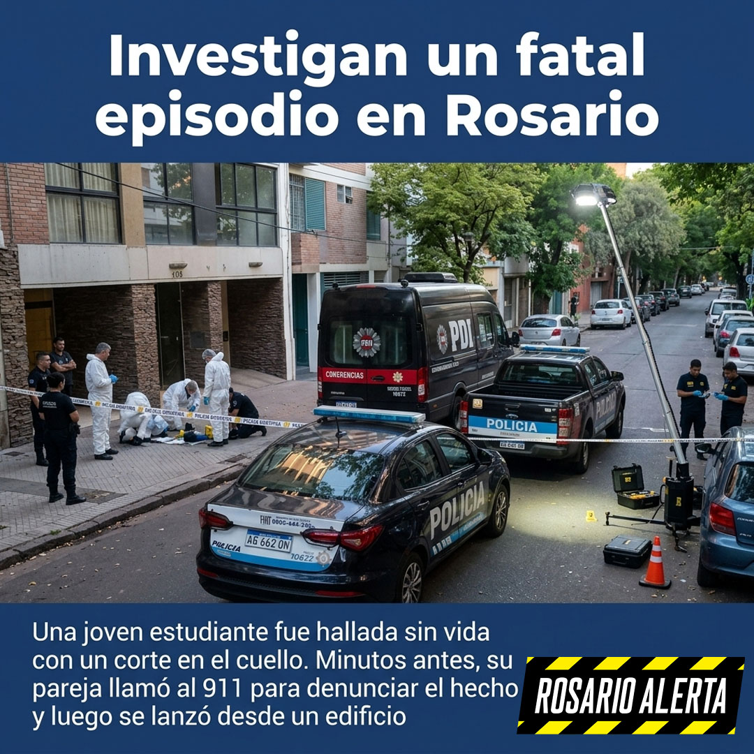 RosarioAlerta's tweet photo. 🚨 #Rosario Hallan a una estudiante degollada en su departamento y su novio intentó quitarse la vida tras llamar al 911. 🚑 El joven saltó desde un edificio y está internado en el #HECA Investigan presunto #Femicidio 🚔👇 #Policiales https://t.co/R3al4kyWrt https://t.co/blhONi4Uxu