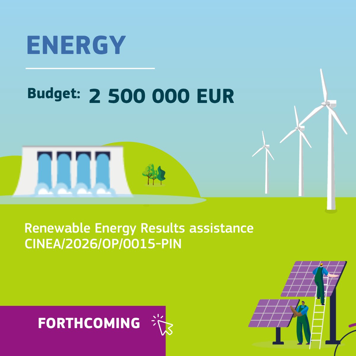 cinea_eu's tweet image. 📢Planned Call for Tenders 

Support for results from #H2020Energy and #HorizonEU projects to start-ups, SMEs, consortia: for training, project development and business model development
👉 link.europa.eu/dTkwmV
 #Energy