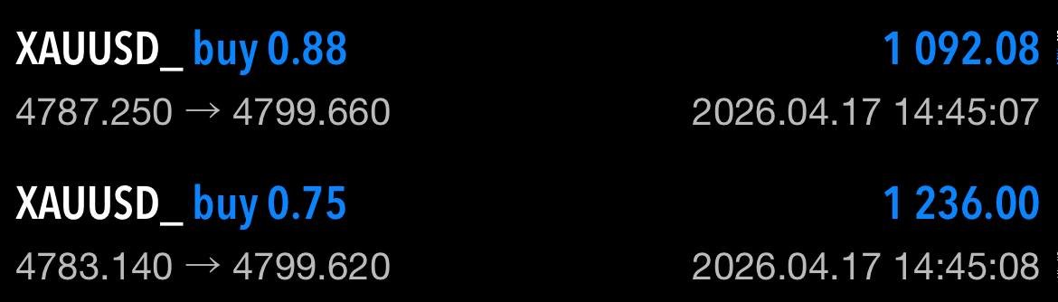 Canlı Trade... Dayı Her Zaman Burada... ✅

#XAUUSD için açtığımız yukarı yönlü işlemlerden kârla ayrılıyoruz.

Pozisyonu açtığım anda kanalda paylaştım.

👉 Link bırakıyorum: t.me/dayiforex