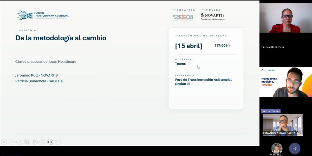 sadecaandalucia's tweet photo. ✨🩺 Así fue la sesión online “De la metodología al cambio”

Un encuentro enriquecedor donde se compartió conocimiento, experiencias y claves.

👥 Con la participación de:
Jerónimo Ruiz (Novartis)
Patricia Bonachela (vocal de SADECA)

¡Gracias! 🙌🙌

#sadeca #calidadasistencial https://t.co/QX1fwAxN3b