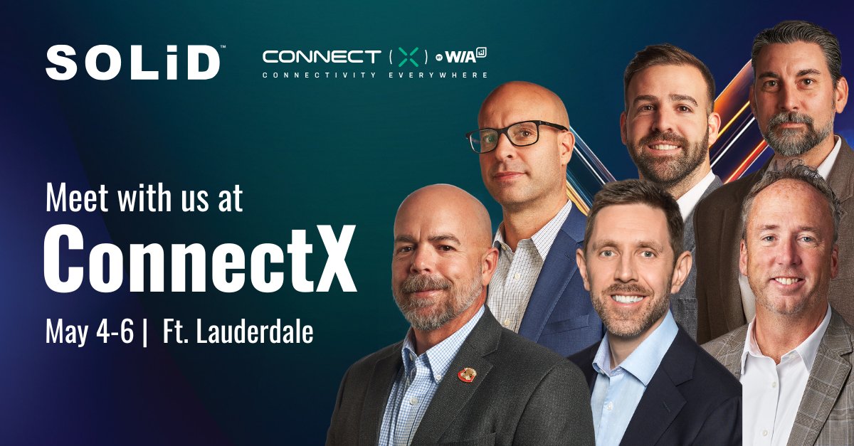 SOLiDUSA's tweet photo. Meet our @SOLiDUSA #inbuilding #connectivity experts at #ConnectX 2026 in FL, May 4-6. Learn how our ALLIANCE #5G #DAS, SOLiD BARS, and #OpenRAN radio technologies deliver seamless coverage with high performance and low cost of ownership.
Book a meeting:
https://t.co/wpQOlz6xEz https://t.co/GAydQ6OyKO