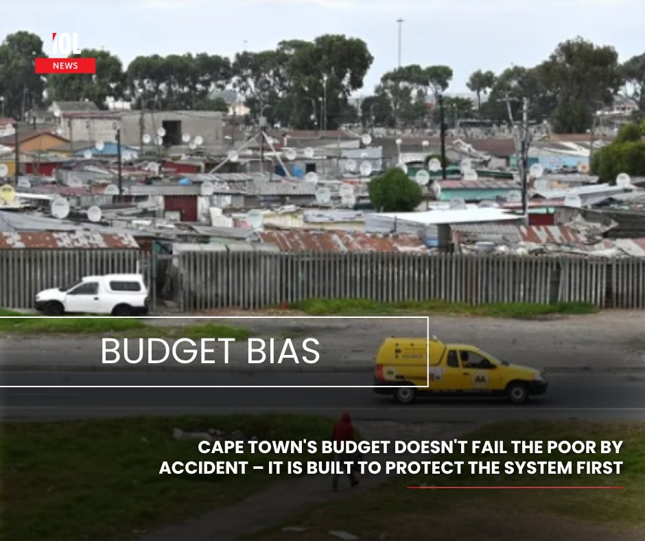 IOL's tweet image. Across all 20 subcouncils, the budget tells the same story: the City spends big to protect the system, and small to change people’s lives, writes Faiez Jacobs. 
#CapeTown #budget #fail #poor #protect #system 
Read on tinyurl.com/55pfemp4