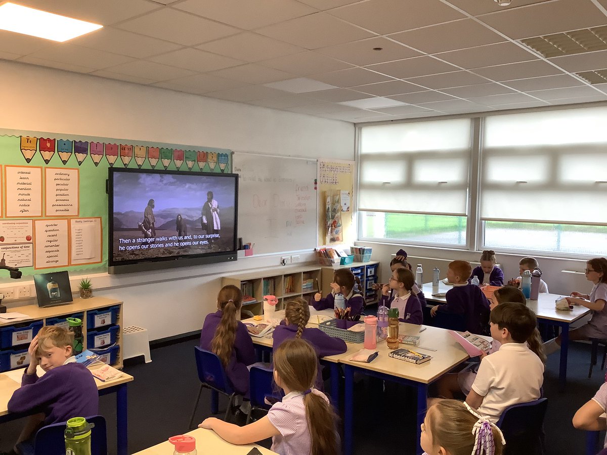 StBenedictYear3's tweet photo. We sang the hymn ‘Road to Emmaus’ in class today, enjoying how Bible Scripture can inspire creativity 🤩 https://t.co/xSc2YfRCZ6