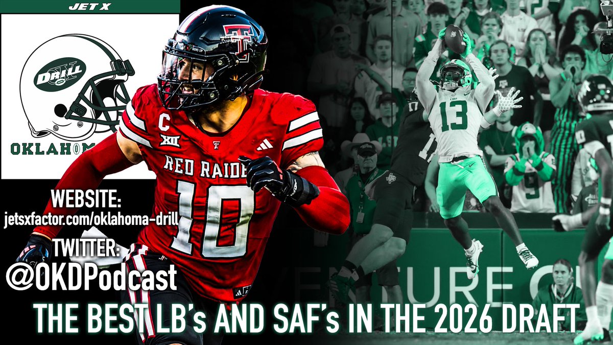New <a href="/OKDPodcast/">The Oklahoma Drill Podcast</a>!

<a href="/ZazzyJets/">Zazzy</a> and I wrap up our position rankings for the 2026 Draft with the LB and SAF groups. 

Who should the #Jets target? Listen here to find out 🔽

🍎 podcasts.apple.com/us/podcast/okl…
✅ open.spotify.com/episode/4Bp0Xz…
