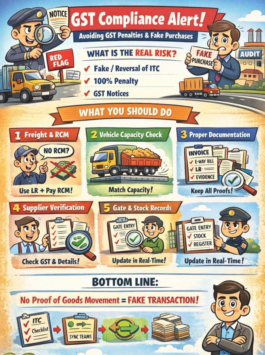 CANITINCHAWLA's tweet image. Gst Compliance Alert 🚨 

Avoiding Gst Penalties &amp;amp; Fake Purchases 

Follow the Tax Talk with CA Nitin Chawla A.C.C.A channel on WhatsApp:
👇👇👇👇👇 whatsapp.com/channel/0029Vb…

#Gst 
#GstIndia
#TaxUpdates
#GstRCM
#RCM
#ITC