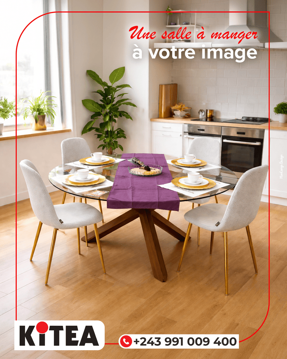 Élégance &amp; confort à table

Une salle à manger pensée pour partager

+243 991 009 400