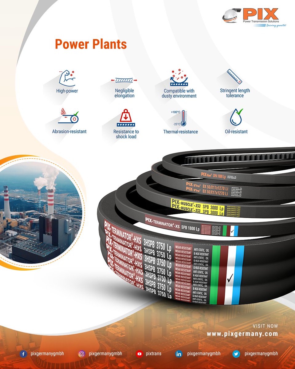 pixtrans's tweet photo. PIX-Belts for the Electrical Power Plant Machinery https://t.co/cTSbeB41VX