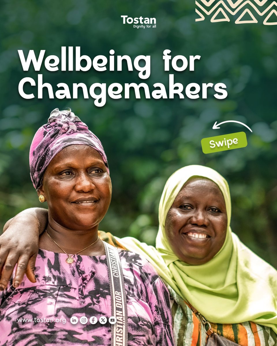 Tostan's tweet image. Sustaining social change starts with sustaining the people who lead it. 🌿

At Tostan, we believe supportive environments help changemakers continue accompanying communities in building meaningful and lasting transformation.

#Wellbeing #Changemakers #CommunityLeadership #Tostan