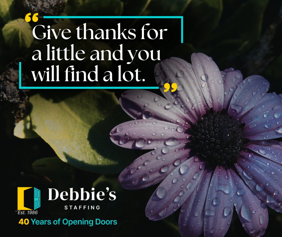 DebbiesStaffing's tweet image. #TeamDebbies #40Years #FridayMotivation