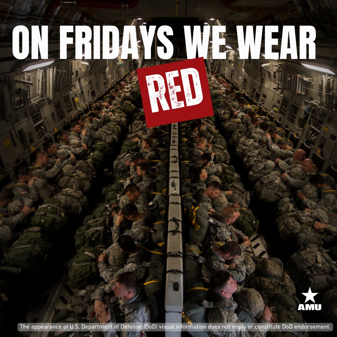 AmericanMilU's tweet image. RED Friday ❤️

A small act with a powerful meaning:
Remember. Everyone. Deployed.

Wearing red today is a way to stand with the service members who are serving far from home.

#REDFriday #RememberEveryoneDeployed #SupportOurTroops