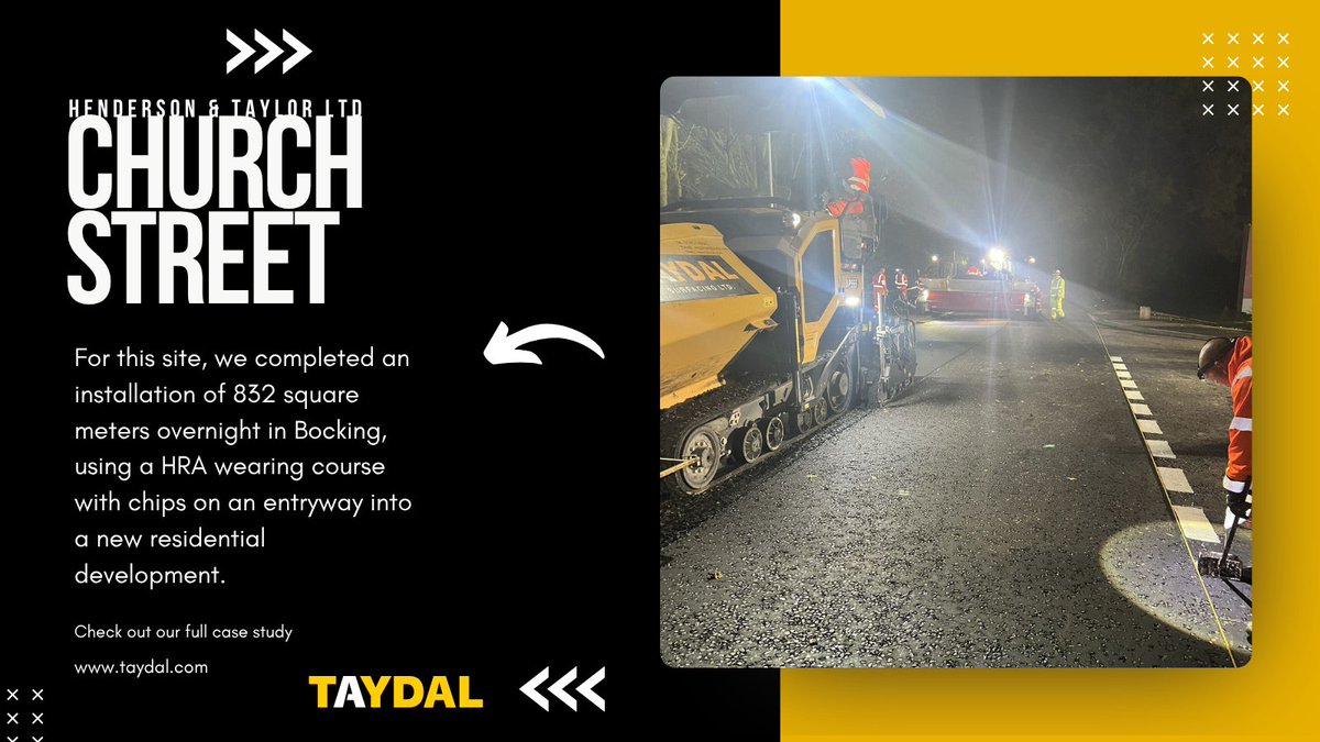TaydalSurfacing's tweet photo. We undertook relaying a carriageway and bell mouth entrance outside of a new residential development called Millview Park. The area, equalling 832 square meters, required planing in preparation for our install, before installing 40mm HRA wearing course, topping with asphalt chips https://t.co/1zhU4e6o28