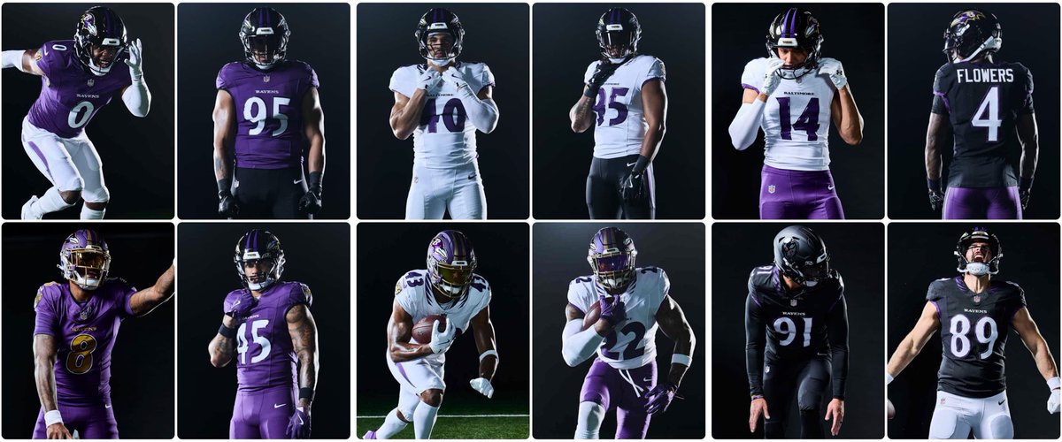 fashion_nfl's tweet photo. The many combos of the new Ravens wardrobe. https://t.co/LSorgCUVba