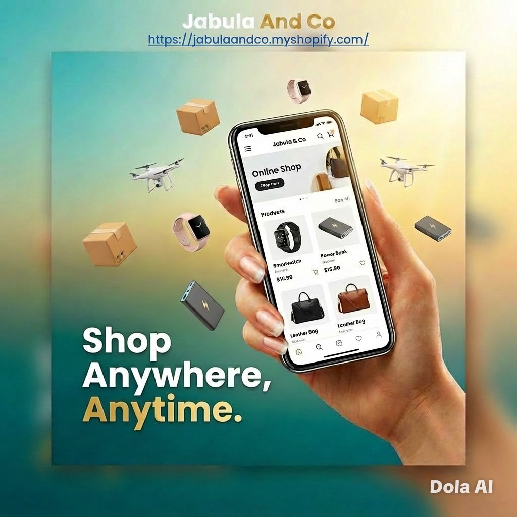 WasOneLegWonder's tweet image. Jabula &amp;amp; Co is officially open for business! 

Ready to upgrade your tech game? 

We’ve curated the best gadgets and accessories, all available at the click of a button. 🖱️✨

Shop the full collection online: jabulaandco.myshopify.com 🌐

#JabulaAndCo #OnlineStore #TechAccessories