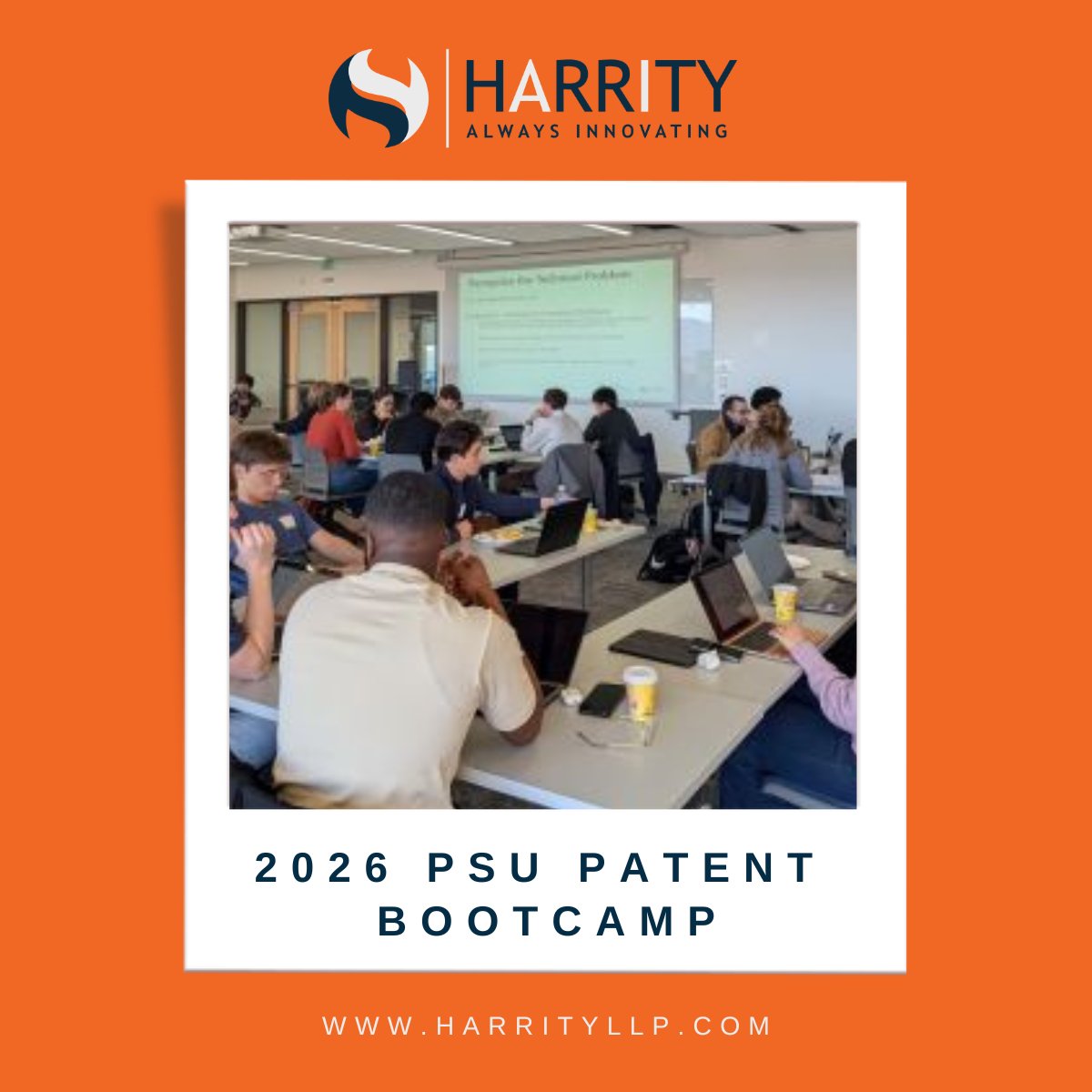 harrityllp's tweet image. We recently completed another successful Patent Bootcamp at Penn State, where more than 50 students learned the fundamentals of patent law through practical, hands-on training. 
Learn how we're investing in the future of patent law at harrityllp.com/commitment-to-….

#Mentors #PSU