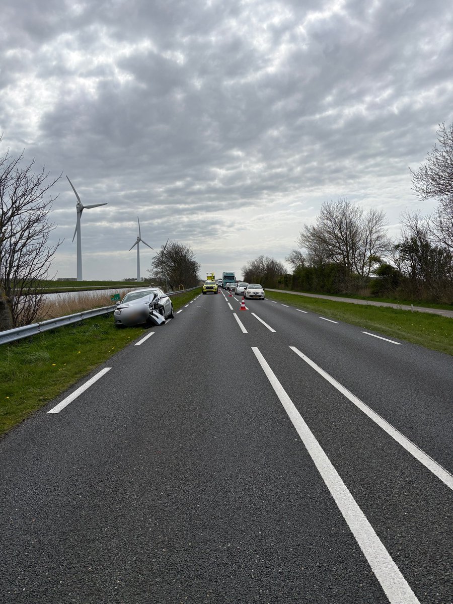 112 melding Ongeval tussen twee personenauto's op de N9