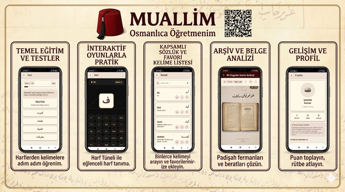 garibzzaman's tweet photo. *📜 Muallim: Osmanlıca Öğretmenim Yayında!*
Tarihimizin sessiz hazinelerini kendi dilinden okumaya, köklerimize doğru eşsiz bir yolculuğa çıkmaya hazır mısınız?

*👇Bu Yolculukta Hemen İndir ve Bize Katıl!*
https://t.co/8mTg11Upp7 https://t.co/ttXL5NORZK