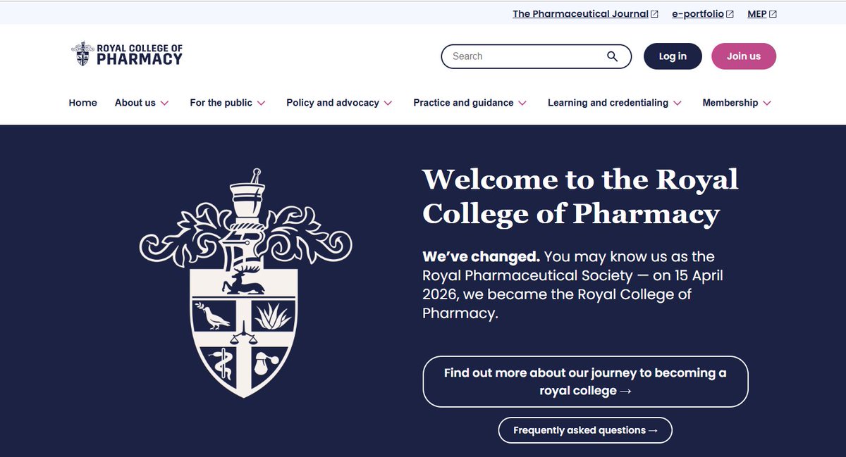 rc_pharm's tweet photo. Have you logged in to our new website yet?

We have launched a new website for the new Royal College of Pharmacy at https://t.co/OJsPyahbI1

As this is a completely new site, you will be asked to reset your password the first time you log in: https://t.co/6RsJgd6SVl https://t.co/tqw1g3txB7